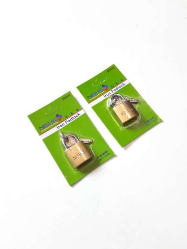 Gembok Kecil Kuning untuk tas / Kunci Koper Ukuran 20MM (A139)