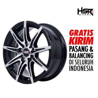 Velg mobil Rush Innova Ring 15 HSR KCCX JD76 Black Machine Face