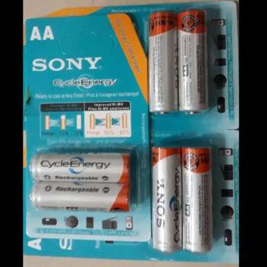 Baterai Charge recharge Cas isi ulang AA Sony 4600Mah Sony CycleEnergy