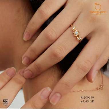 Cincin Sandra Dewi Gold Flower Jasmine Collection RI200239 10