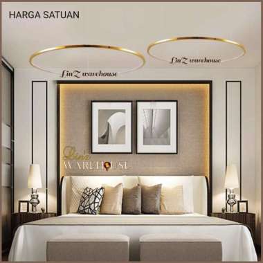 Lampu gantung MODERN SINGLE GOLD RING LED 120 CM pendant light