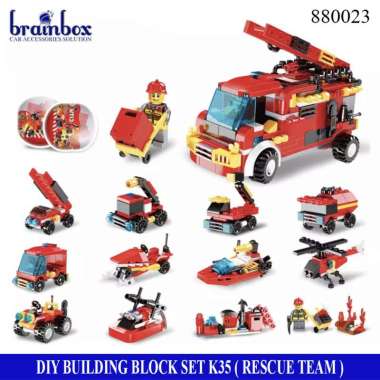 DIY Mainan Edukasi Anak Lego Block Brick Minicraft Rescue Surprise Eggs