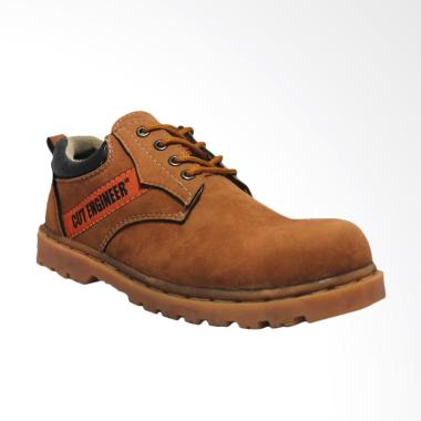 Cut Engineer Safety Low Boots Canada Leather Sepatu Pria - Soft Brown