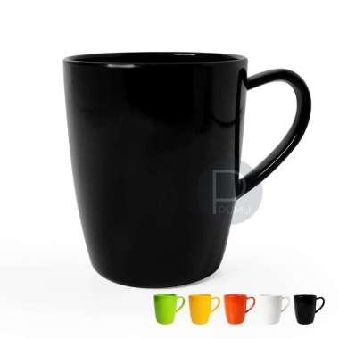 Gelas Melamin - Gelas Mug - Mug Melamin - Gelas Cangkir - Gelas Kopi - Mug Cangkir - GL3195 Hitam