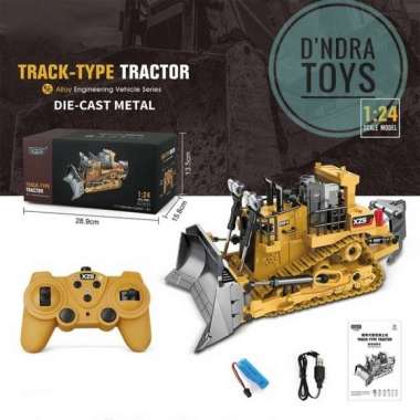 RC Alat Berat Bulldozer Mainan Remote Control Miniatur Diecast Dozer