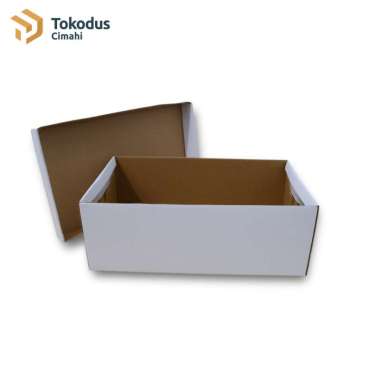 Kardus Karton Box Sepatu 30,5 x 17,5 x 11cm Tutup Lepas - Tokodus Putih