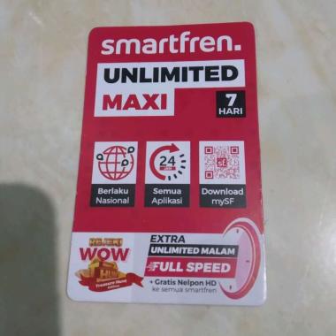 Voucher Kuota Smartfren Unlimited 7Hari 7GB, Smartfren Unlimited 7 Hari Nasional