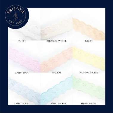 Trijaya Renda Katun Lobang / Lubang 5 Lima Bunga - Besar (5 cm) Ungu Tua Per Per Roll