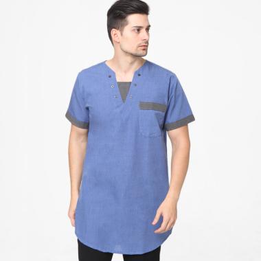Jfashion Padli SS Kurta Pakistan Polos Baju Koko XL Biru