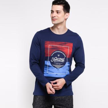 3SECOND Men T-Shirt Pria - Blue [179041812]