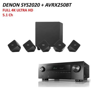 Paket Denon AVR X250 BT SYS 2020 Home Theatre 5.1 4K Ultra HD