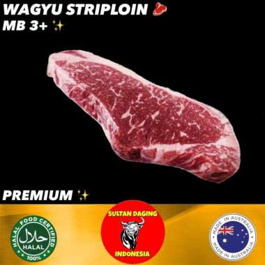 WAGYU STRIPLOIN MB 3 250 GRAM STEAK PREMIUM IMPORT DARI AUSTRALIA/STRIPLOIN MBS 3 WAGYU/ STRIPLOIN M