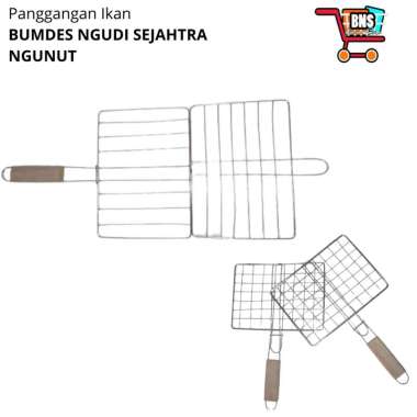 Panggangan ikan bakar / panggangan capit / panggangan kawat / alat bakaran ikan BESAR