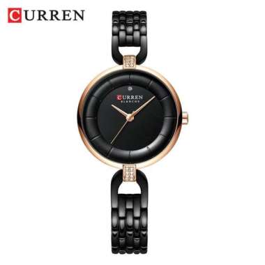 CURREN 9052 Jam Tangan Wanita Analog Stainless Steel Hitam