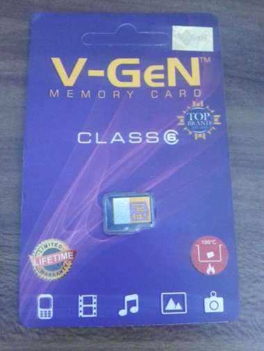 MICROSD MEMORY Card HP V-Gen / VGEN 8G 8GB Class6 High Grade