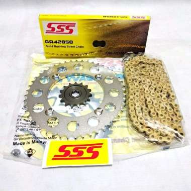 Gear Set SSS KLX 150 + Rantai SSS GOLD 428 SB 15 44 130 SB