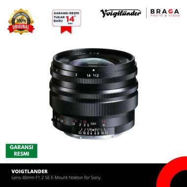 Braga Photo & Video - Voigtlander Lens 40mm F1.2 SE E-Mount Nokton for Sony