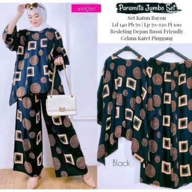 Kalita Set Jumbo - One Set Jumbo Katun Rayon Tidie Premium Busui Setelan Wanita Waka Waka Set Celana