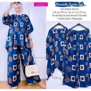 Kalita Set Jumbo - One Set Jumbo Katun Rayon Tidie Premium Busui Setelan Wanita Waka Waka Set Celana
