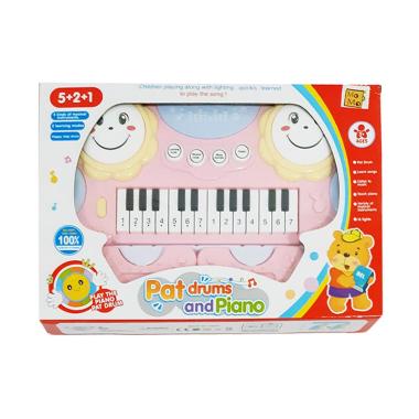 MOMO Pat Drums and Piano Mainan Musik Anak - Pink