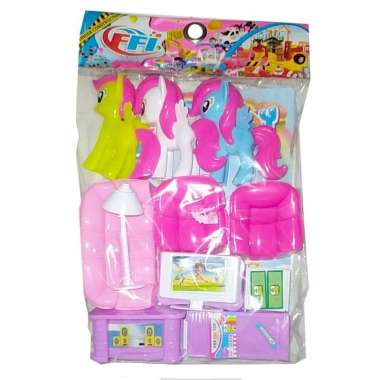 Mainan Kuda Pony 3pcs plus Set Sofa FI 557