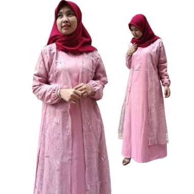 PROMOO!! Baju Muslim GAMIS PEARLY BROKAT Gamis Brokat Terkini Muslimah ORIGINAL PREMIUM Navy
