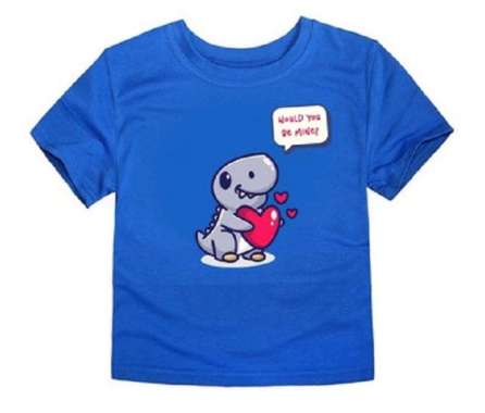 Little Fresco - Kaos Anak Dino Love Mine Biru 0