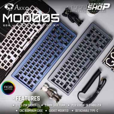 Akko Mod005 / Mod 005 65% (67-key) Alumunium Mechanical - Keyboard KIT GREY