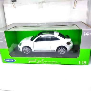 diecast miniatur mobil Volkswagen VW new beetle 1:18 mainan besi