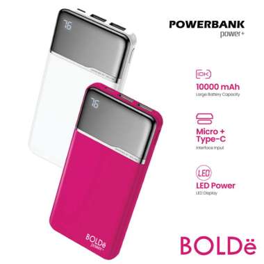 BOLDe Power Bank Power + LCD 10,000 mAh Magenta