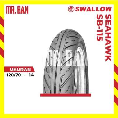 Ban Motor Swallow Tubeless Ring 14 SB-115 Seahawk Uk. 120/70-14 TL
