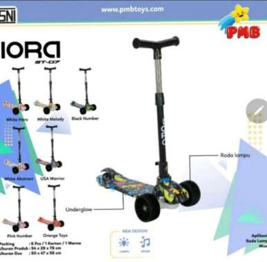 Scooter Anak Roda Tiga PMB ST07 Skuter Iora ST 07 Sekuter Otoped ST-07
