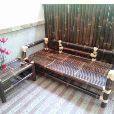 Bale bale bangku bambu bahan pilihan ikat rotan