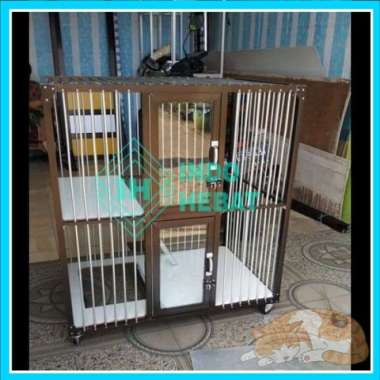 Kandang Kucing Alumunium Minimalis 2 Tingkat 2 Kamar