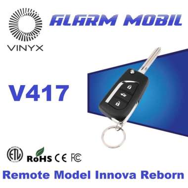 Alarm Mobil Vinyx V417 Model Kunci Lipat Innova Reborn Tuk Tuk Universal Toyota Honda Mitsubishi Alarm V417