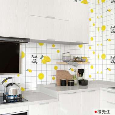 Stiker Dinding Dapur Buah Tanaman Sticker Wallpaper Anti Panas Minyak - Lemon
