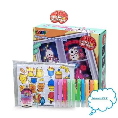 Mainan Anak 3D Instant Sticky Art | Gambar Warna 3D | Edukasi Kreatif