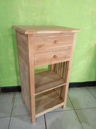 meja kayu jati nakas meja dispenser-mentahan