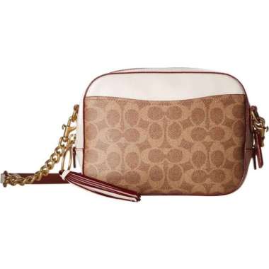 coach cassie camera bolsa in signature canvas