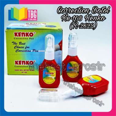 3 PCS CORRECTION BOTOL KE108 KENKO (R-2622) / TIP-EX CAIR / MINI CORRECTION FLUID KENKO / STIPO KERT