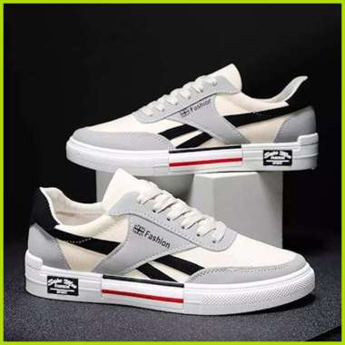 Sepatu WARM ZONE CAD-553 Sneakers Remaja Pria Import Original 39 Garis Hitam