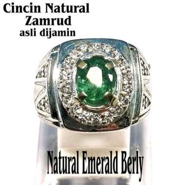 CINCIN BATU PERMATA NATURAL JAMRUD EMERALD BERLY ORIGINAL