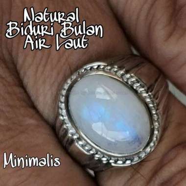NATURAL BATU CINCIN BIDURI BULAN AIR LAUT MINIMALIS RING 7