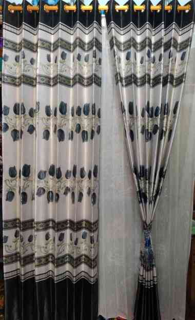Gorden import blackout motif tulip warna hitam