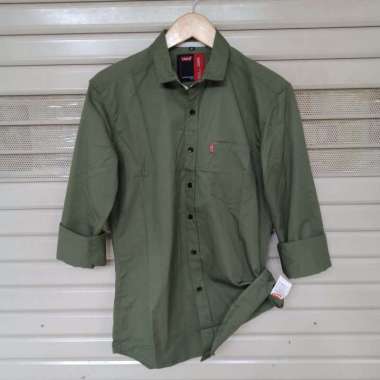 Kemeja pria lengan panjang/kemeja levis polos lengan panjang/kemeja pria casual/kemeja formal pria w