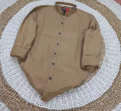 Kemeja pria lengan panjang/kemeja levis polos lengan panjang/kemeja pria casual/kemeja formal pria w