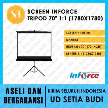 Layar Proyektor Tripod Inforce Manual 70" 1:1