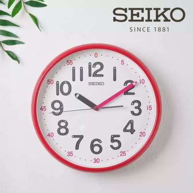 SEIKO QXA-793 Quite Sweep Jarum Sweep Silent Original 30 cm Jam Dinding Red