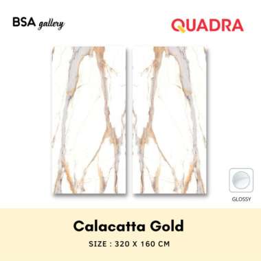 QUADRA GRANITE BIG SLAB 320X160 CALCATTA GOLD / GRANIT DINDING LANTAI