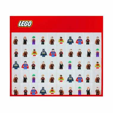 Rak LEGO Minifigures Header isi 50 akrilik - Merah